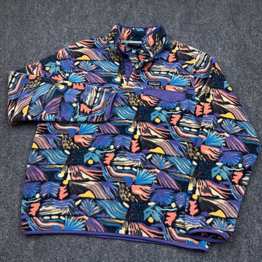 Patagonia Lightweight Synchilla Snap-T Pullover Men's Large Joy Pitch: Blue